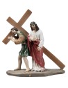 Resin statues 14 stations Way of the Cross 9 cm for Mondo nativity scene