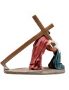 Resin statues 14 stations Way of the Cross 9 cm for Mondo nativity scene