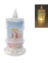 Colored candle with batteries and warm white LED light 8 cm for