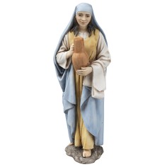 Donna con anfora in resina Landi Moranduzzo 15 cm per presepe