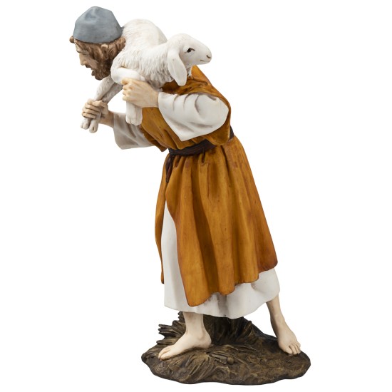 Good Shepherd in Landi Moranduzzo resin 15 cm for Mondo nativity scene