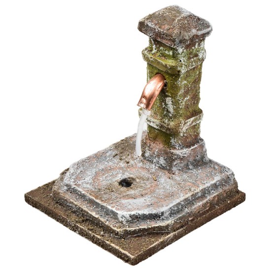 Column fountain in polystyrene cm 7x7x8.5 h for Mondo nativity scene
