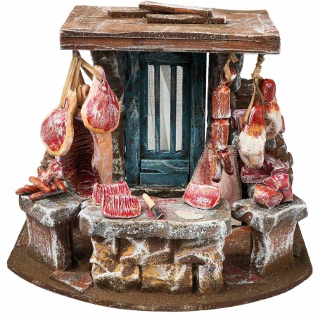 Butcher's shop 20x14x15cm for nativity scene Mondo Presepi