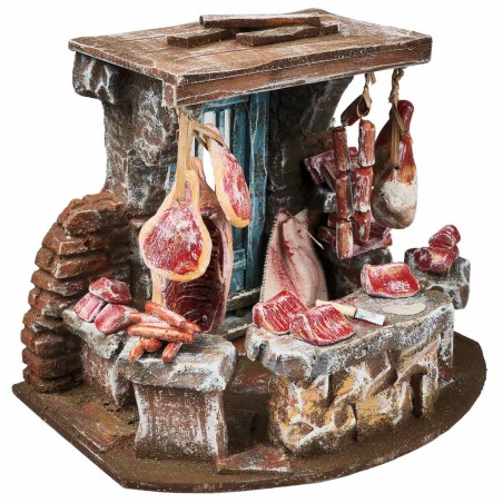 Butcher's shop 20x14x15cm for nativity scene Mondo Presepi