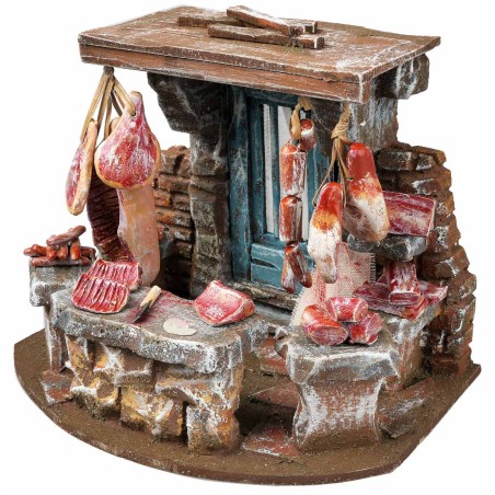 Bottega del macellaio 20x14x15cm per presepe Mondo Presepi
