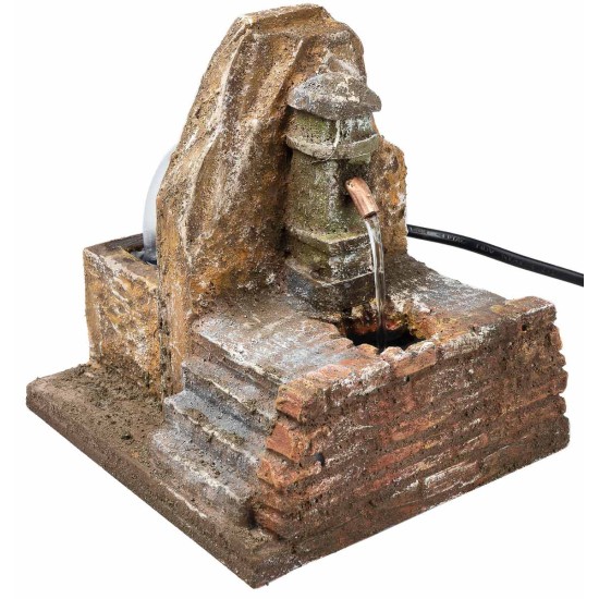 Fontana a colonna con pompa funzionante cm 13,5x13x14 h per