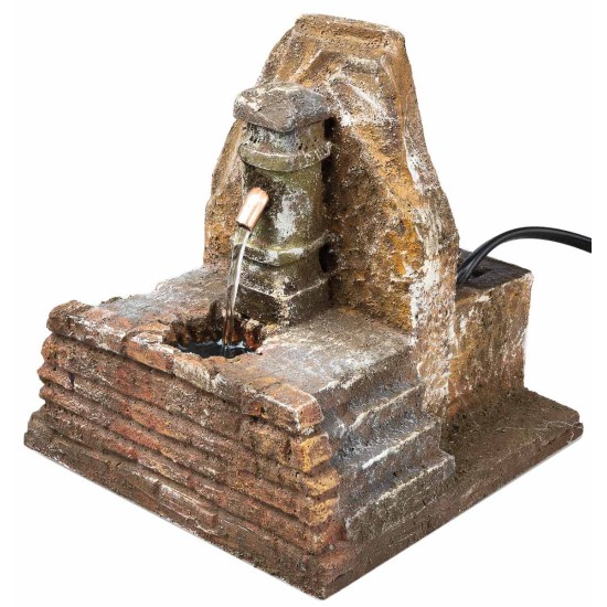 Fuente de columna con bomba funcionando cm 13,5x13x14 h