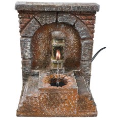 Fuente de columna con arco y bomba funcionando cm 13,5x13x17 h