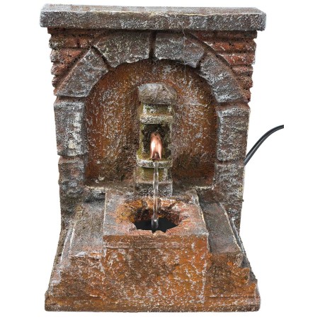 Fuente de columna con arco y bomba funcionando cm 13,5x13x17 h