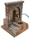 Fuente de columna con arco y bomba funcionando cm 13,5x13x17 h