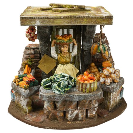 Tienda del frutero 20x14x15,5 cm para belén Mundo