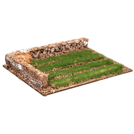 Orto con muretto cm 18x12x2,5 h per presepe Mondo Presepi