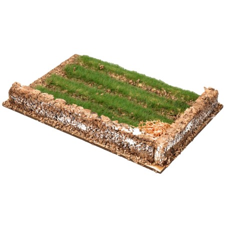 Orto con muretto cm 18x12x2,5 h per presepe Mondo Presepi