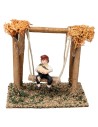 Child on the swing h 10 cm for nativity scene Mondo Presepi