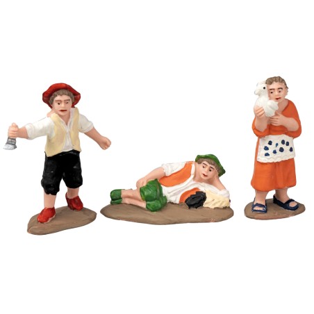 Set of 3 children series 10 cm for nativity scene Mondo Presepi