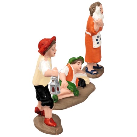 Conjunto 3 niños serie 10 cm para belén Mundo Pesebres