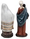 Set due donne con bambino in resina 10 cm per presepe Mondo
