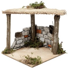 Tienda con muro de yeso cm 12,5x12,5x12 h para belén Mundo