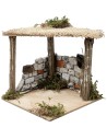 Curtain with plaster wall cm 12.5x12.5x12 h for Mondo nativity scene