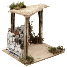 Tienda con muro de yeso cm 12,5x12,5x12 h para belén Mundo 2