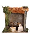 Tienda de mercado con jarras y recipientes de 13x7x14 cm h