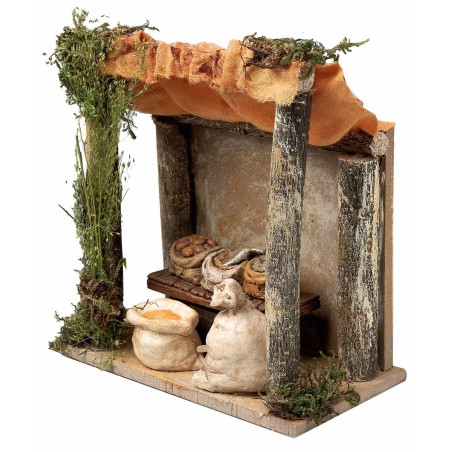 Tienda de mercado con jarras y recipientes de 13x7x14 cm h