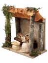 Tienda de mercado con jarras y recipientes de 13x7x14 cm h