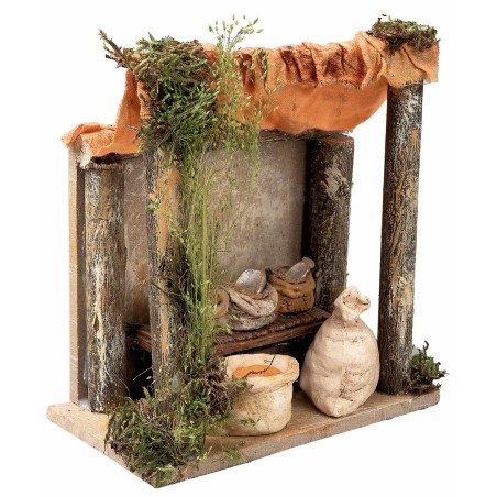 Market stall with jugs and containers cm 13x7x14 h for