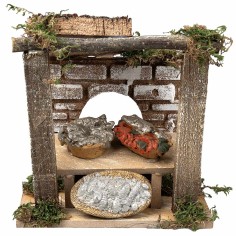 Fisherman's shop cm 13x8x14.5 h for nativity scene Mondo Presepi