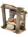 Bottega del pescatore cm 13x8x14,5 h per presepe Mondo Presepi
