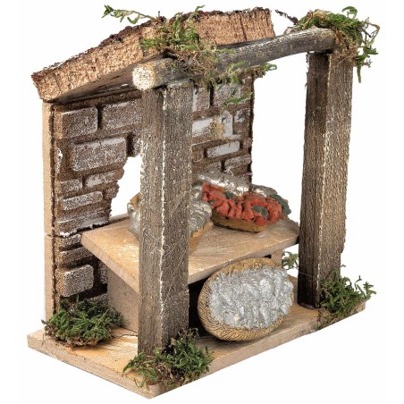 Taller del pescador cm 13x8x14,5 h para belén Mondo Presepi