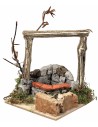 Gypsum well with beam cm 10x10x11.5 h for Mondo nativity scene