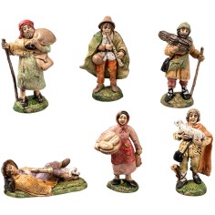 Set 6 statue 10 cm per presepe per presepe Mondo Presepi