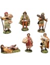 Set 6 statue 10 cm per presepe per presepe Mondo Presepi