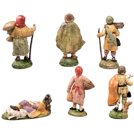 Set 6 statue 10 cm per presepe per presepe Mondo Presepi