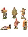 Conjunto de 6 estatuas de 10 cm para belén Mondo Presepi