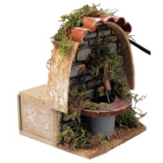 Fountain with arched roof and working pump cm 10x10x14 h for 2