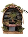 Fountain with arched roof and working pump cm 10x10x14 h for
