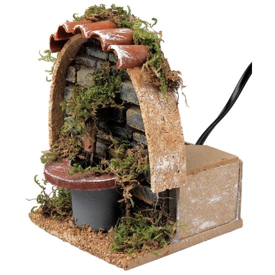 Fountain with arched roof and working pump cm 10x10x14 h for