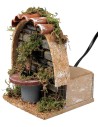 Fuente con techo arqueado y bomba en funcionamiento cm 10x10x14