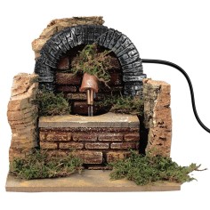 Fountain with arch and cork wall with working pump cm