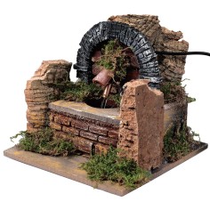 Fountain with arch and cork wall with working pump cm 2