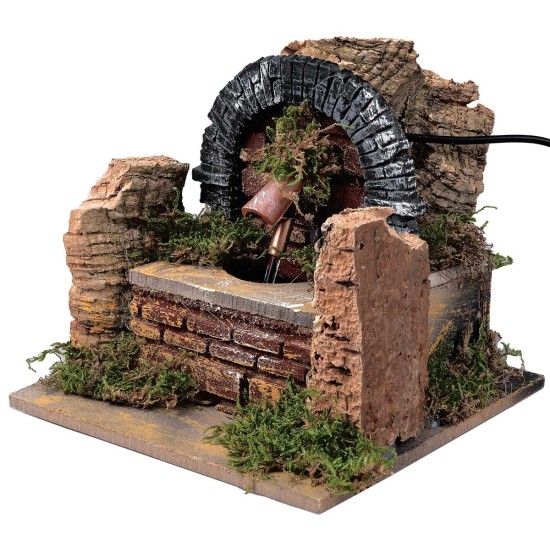Fountain with arch and cork wall with working pump cm