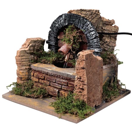 Fountain with arch and cork wall with working pump cm