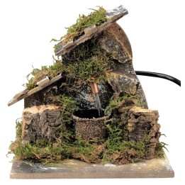 Fountain with sloping roof cm 15x15x13.5 h