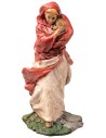 Donna con bimbo tra le braccia 13 cm per presepe Mondo Presepi
