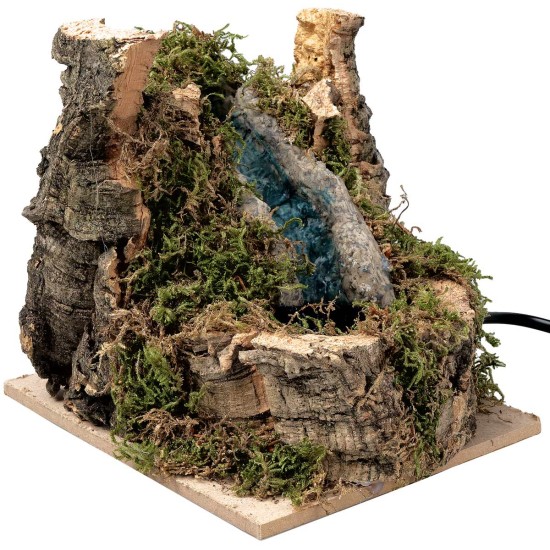 Resin waterfall with side bark complete with pump