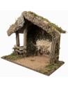 Cabaña de madera y corcho para Natividad cm 50x28x40 h