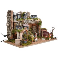 copy of Presepe napoletano stile 700 con statue Landi, luci e 2