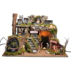 copy of Presepe napoletano stile 700 con statue Landi, luci e